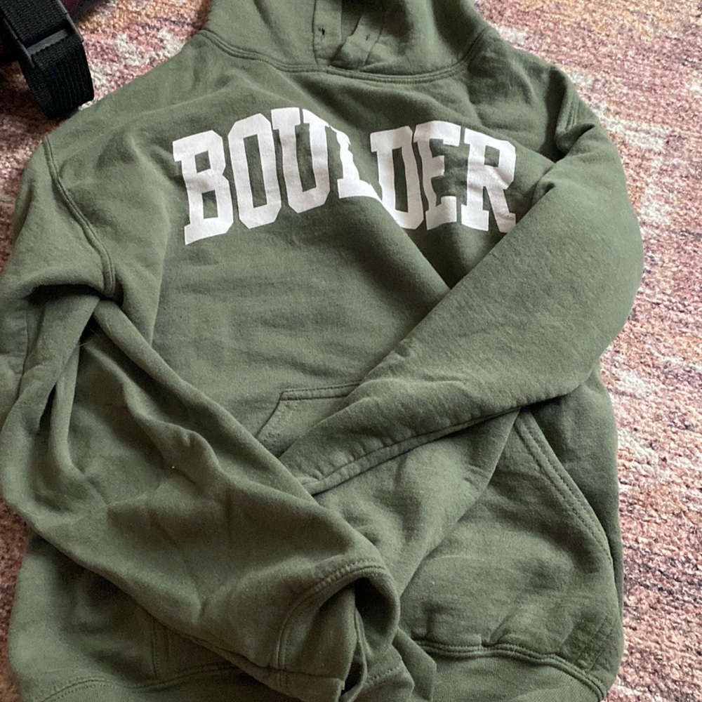 green hoodie